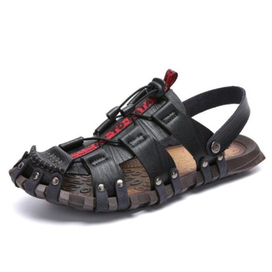 Leather Men Summer Shoes Sandal